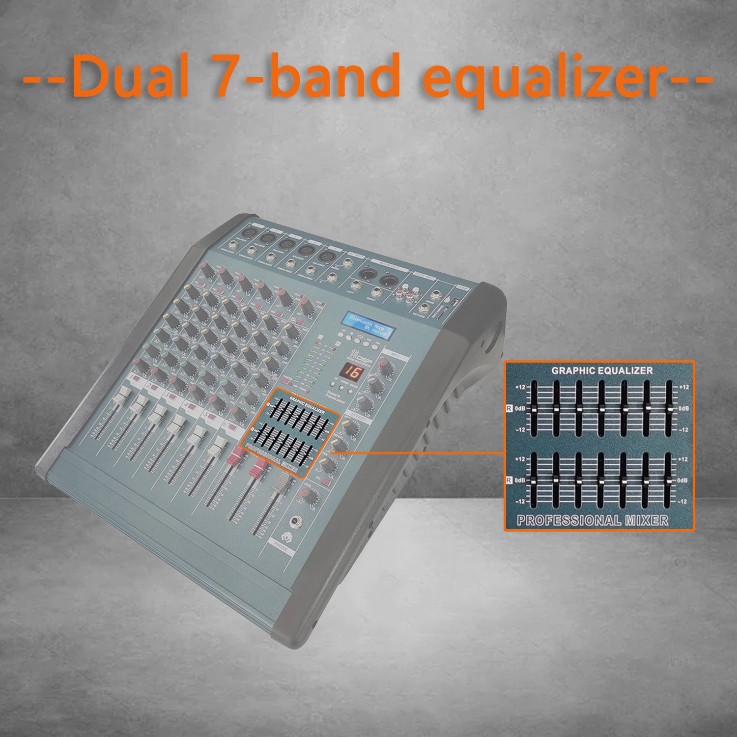 Console de son haute puissance de canal du mélangeur d'égaliseur Bluetooth amplificateur de puissance avec 16DSP