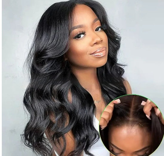 Body Wave Glueless Perruques de cheveux humainsHottes sans gluten