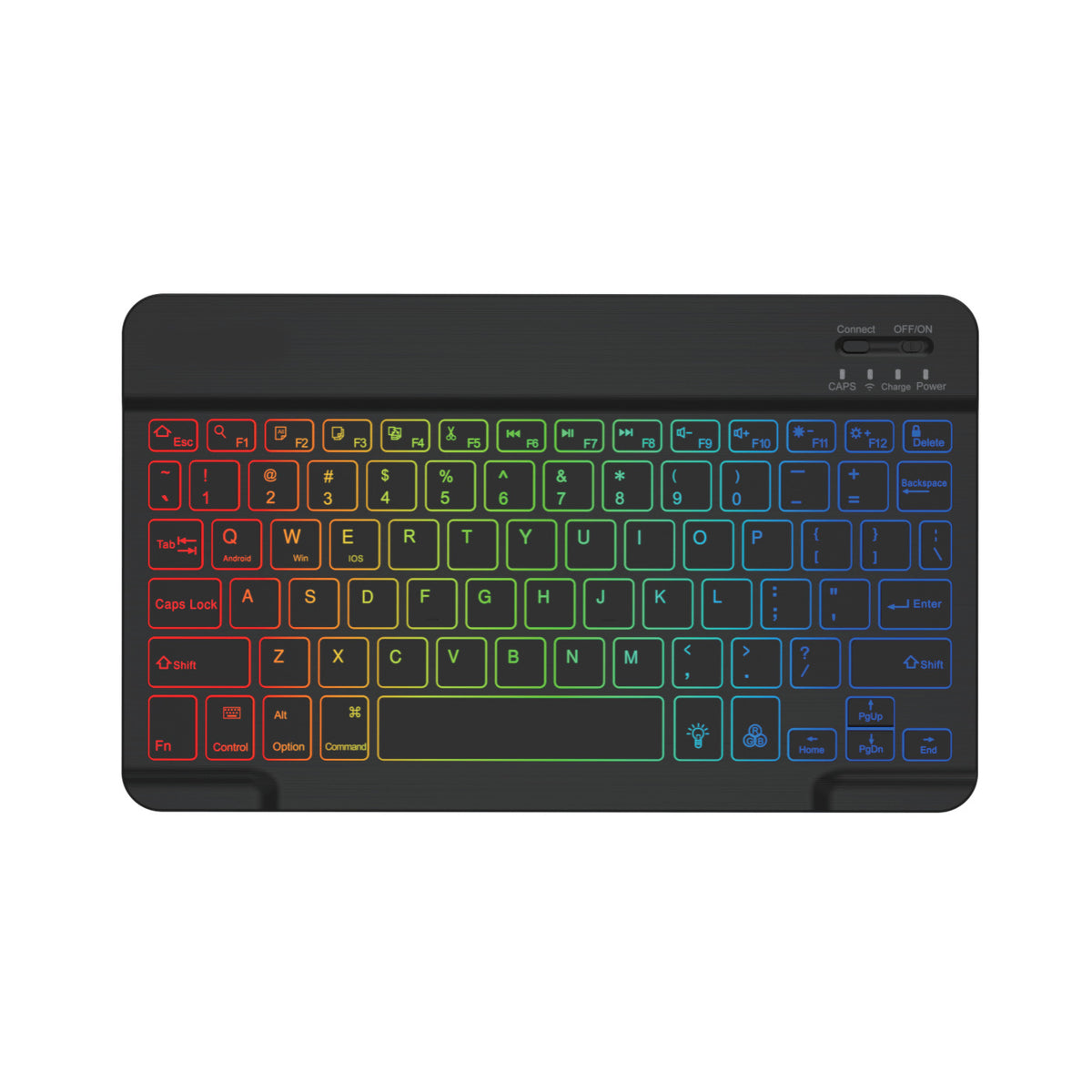 10-inch Backlit Bluetooth Keyboard Tablet Colorful Light