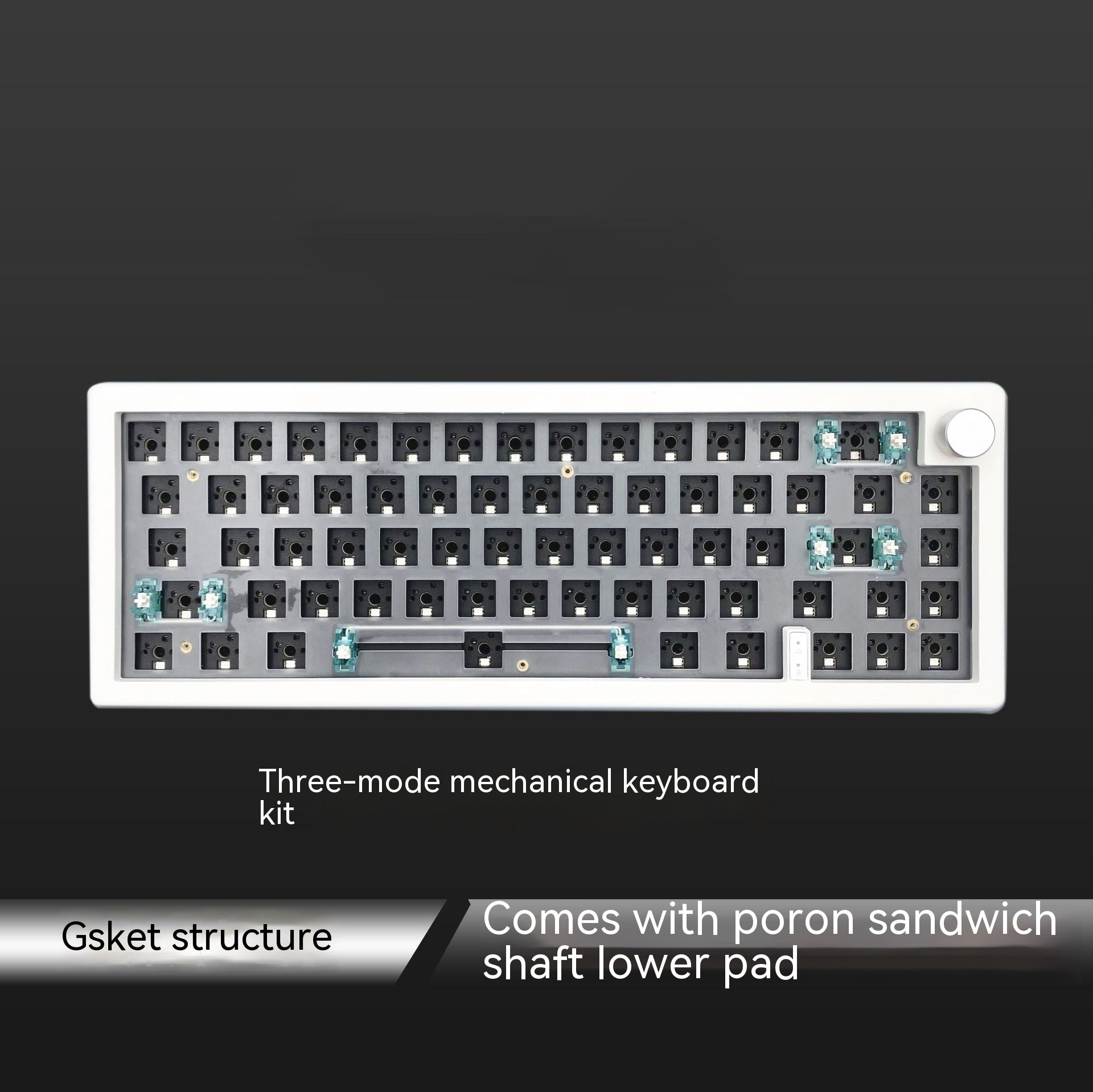 Bricolage personnalisé trois modèles avec prise de support de Knob RGB Kit de clavier mécanique rétroéclairé