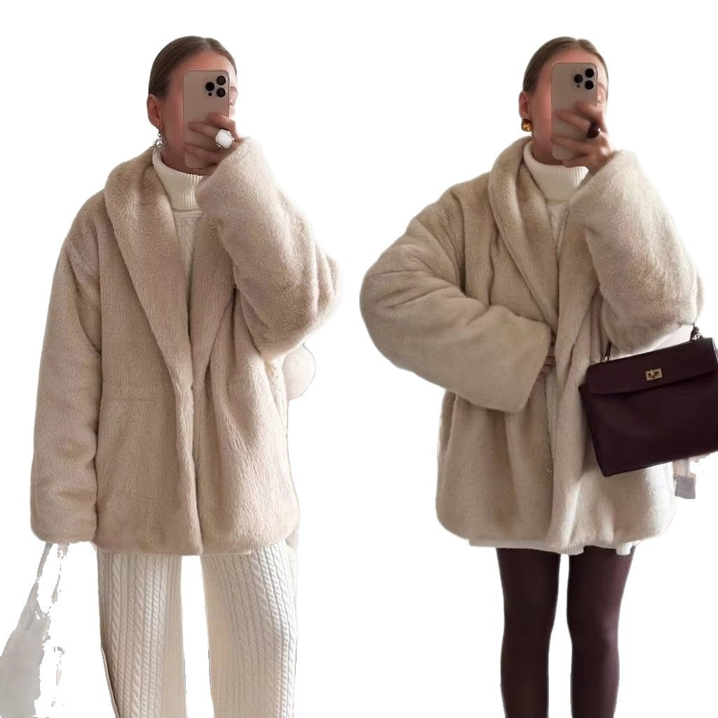Manteau de fourrure de vison épais pour les femmes pour l'automne Et l'hiver