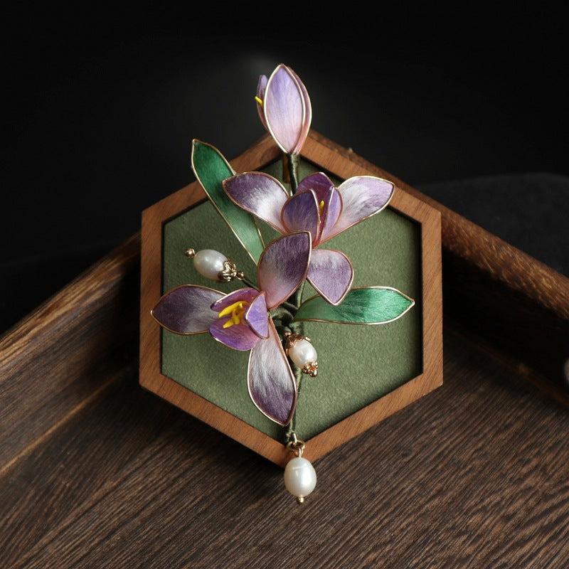 Orchidée Filigrane Brooch Décoration Fleur de poitrine