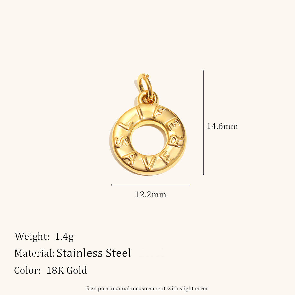 Croissant Donut Ice Cream Pendentif acier inoxydable