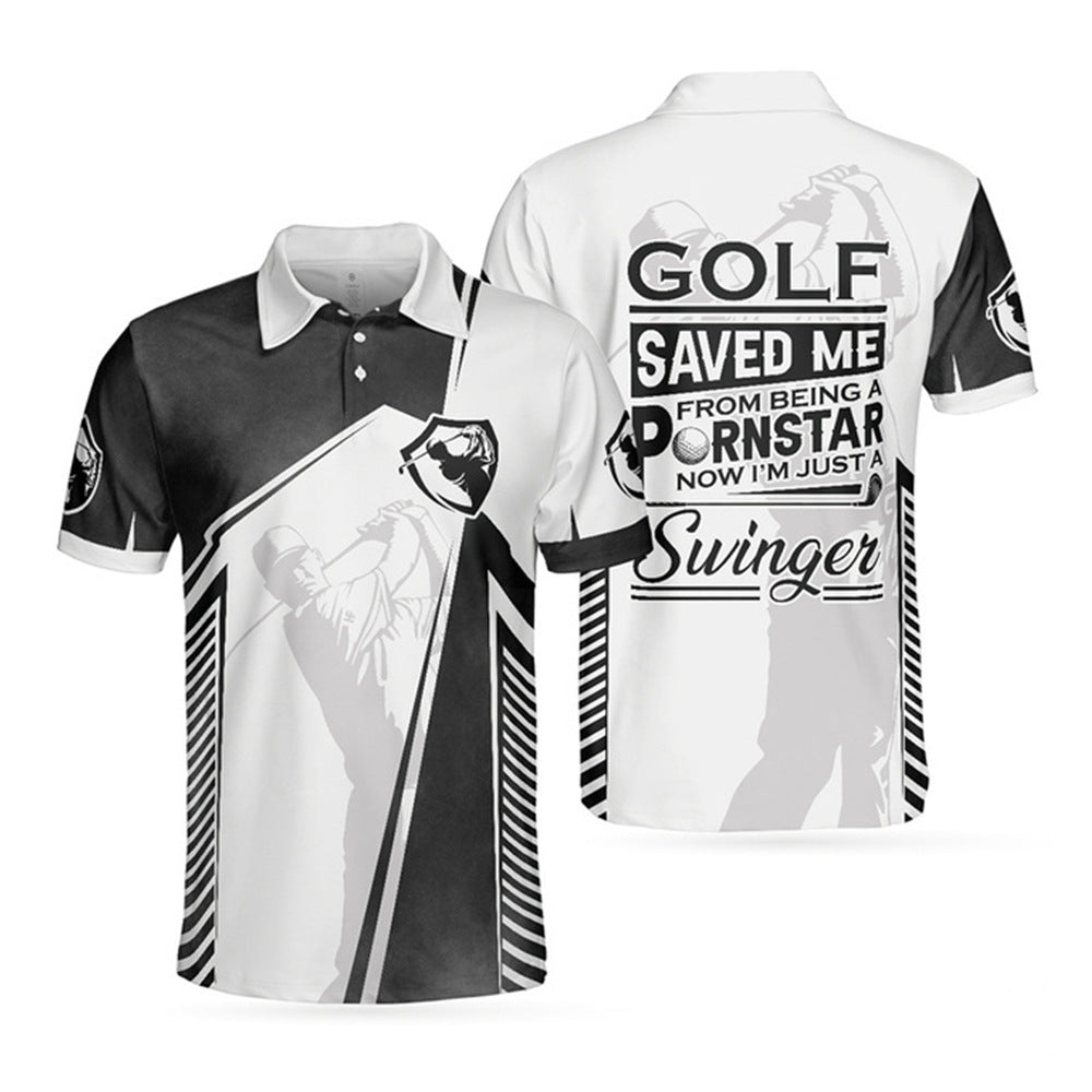Chemise de golf pour homme T-shirt manches courtes
