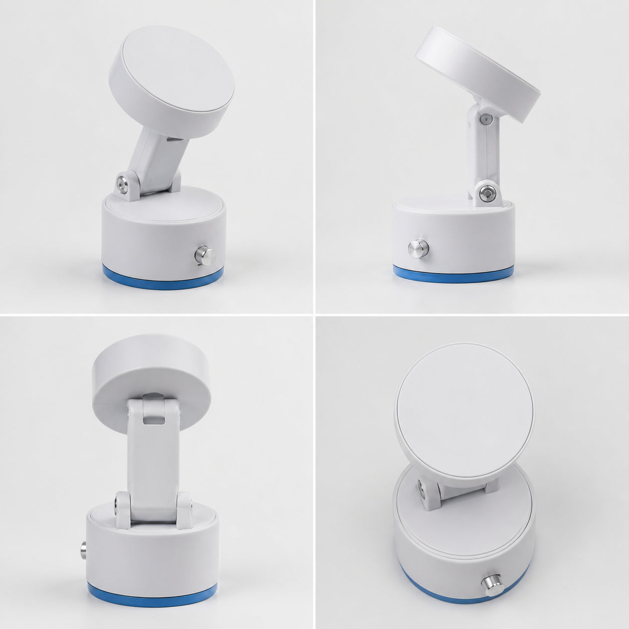 Support de téléphone mobile Pliage magnétique Rotation 360° 180° Angle réglable blanc
