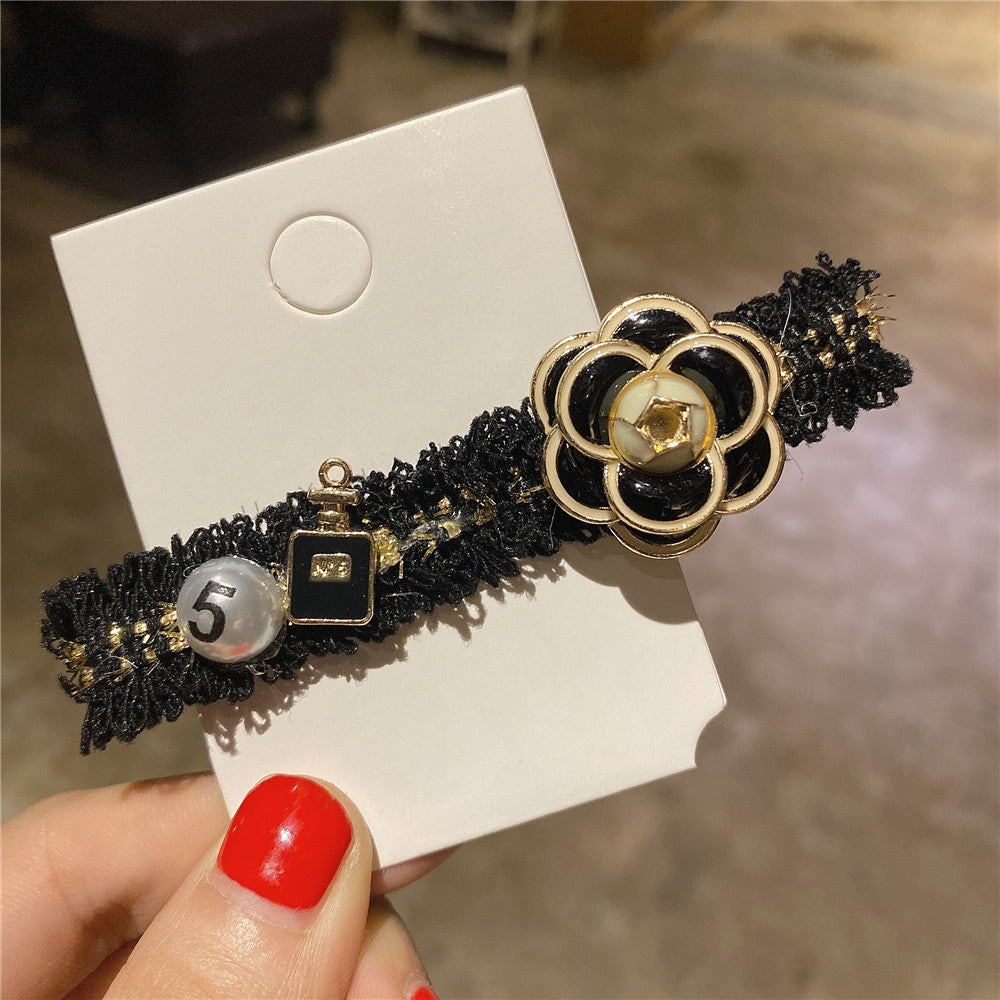 Tissu tchèque diamant côté Strass Laine dos Clip cheveux