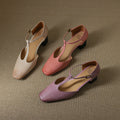 Sandales de mode Summer Square-toe Chunky-heel