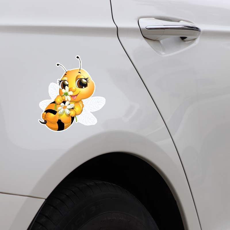 Cartoon Petit Bee Car Corps Bumper Fenêtre Sticker
