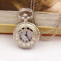 Montres de poche créative Collier Argent Roman numérique petite montre de poche
