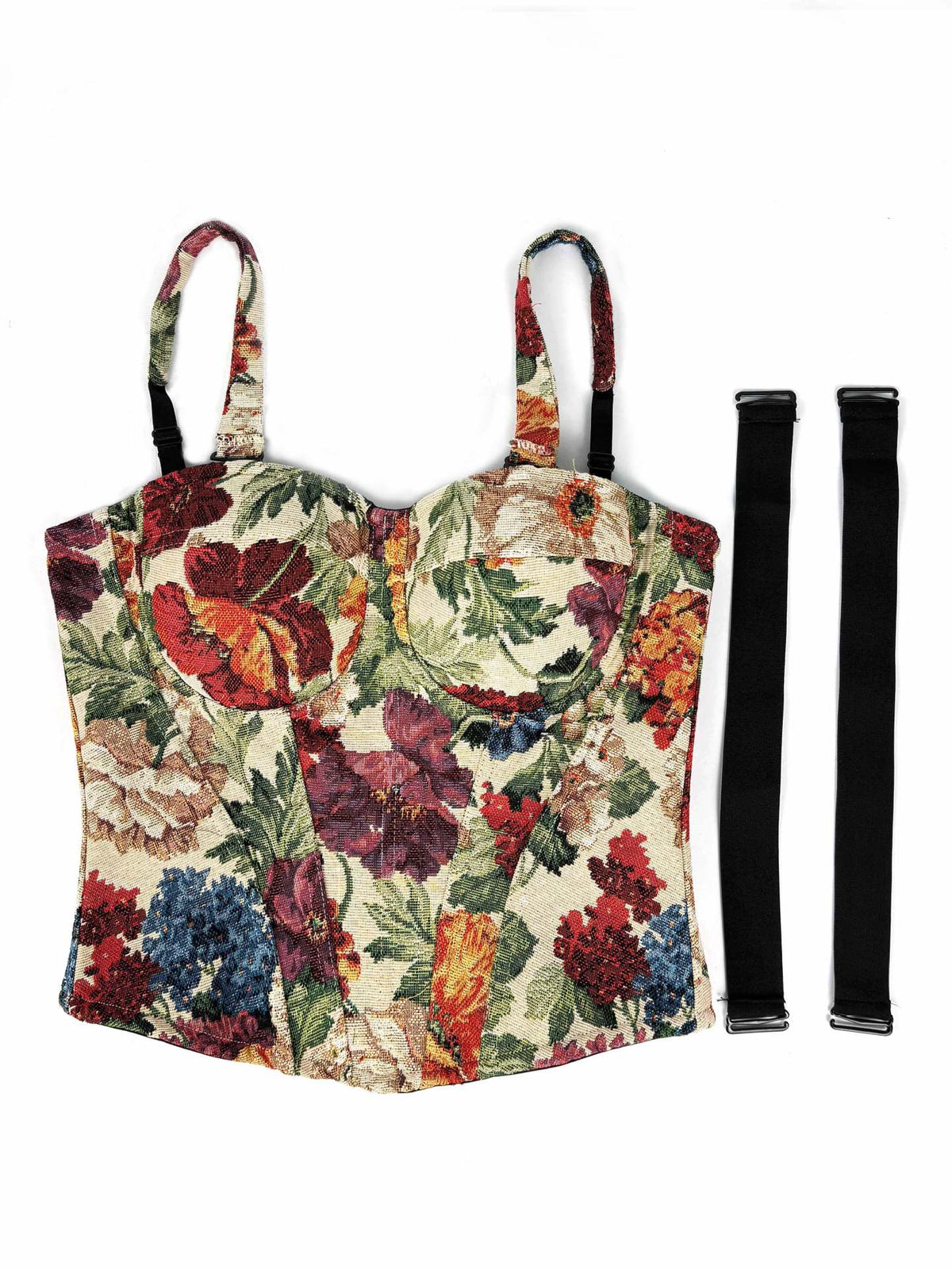 Sexy Strapless Top Sling Intérieur Dentelle Extérieure Porte Pad Retro Court Style Fishbone Bra