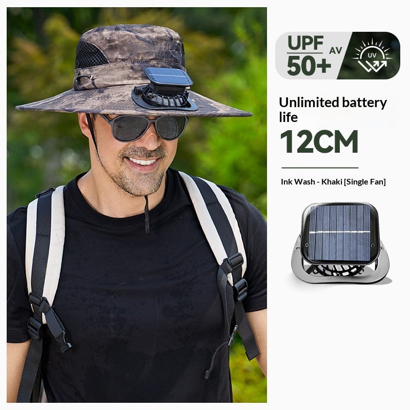 Chapeau d'éventail de pulvérisation Cooling Sunshade Chapeau Fisherman