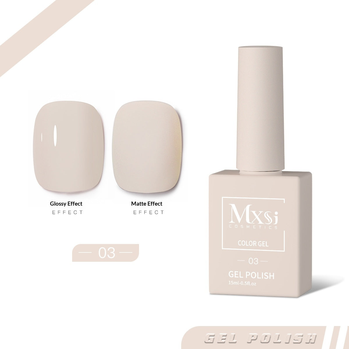 Une bouteille Une couleur tendance Gel couleur solide Nail polonais