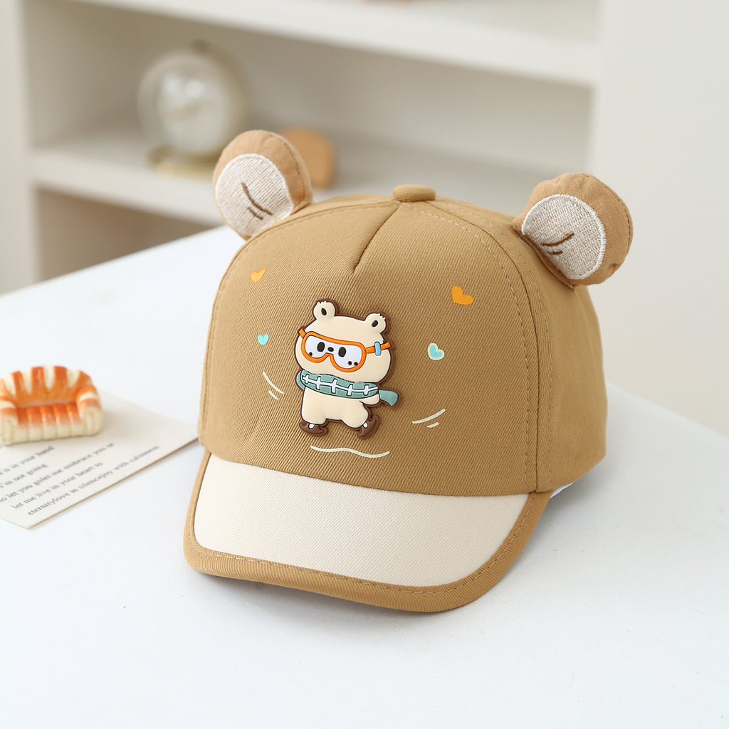 Été Garçons et filles Dessin Snowman 3D style oreille Casquette de baseball pour 3-18 mois vieux enfant