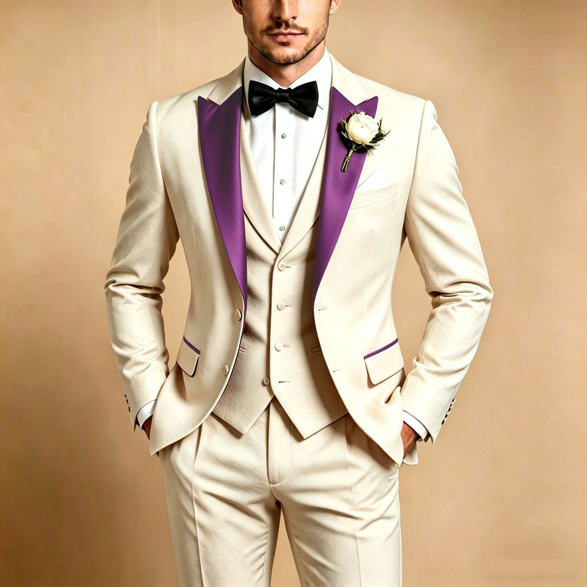 Ensemble de trois pièces pour hommes de couleur