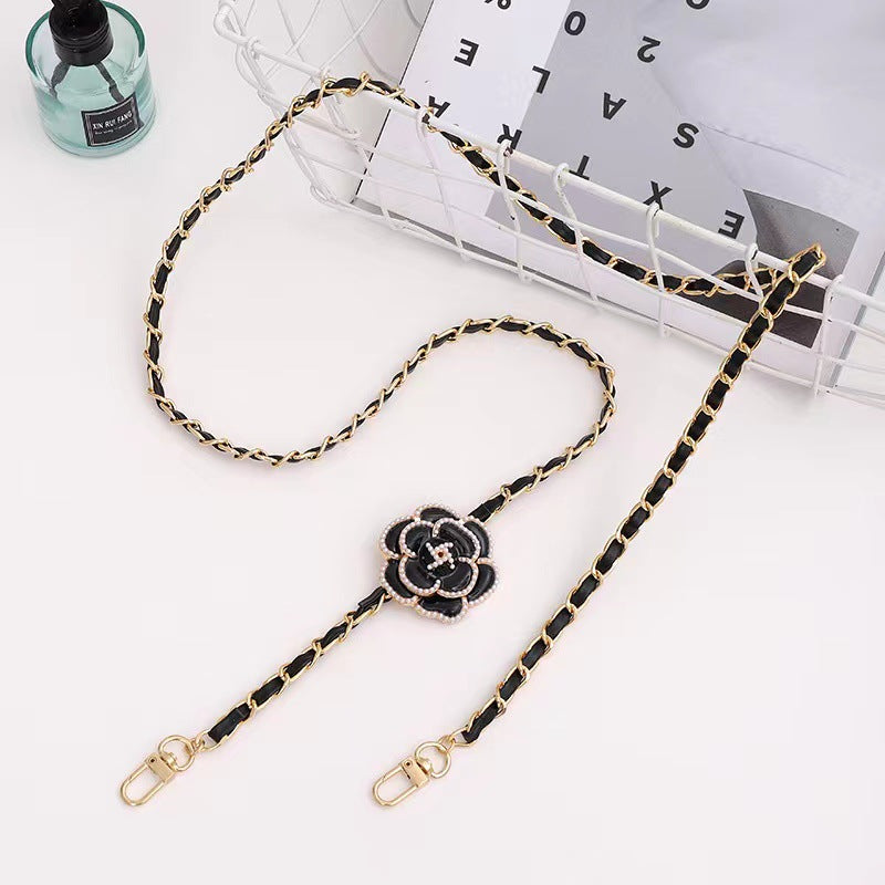 Chaîne transversale Chaîne en cuir Mobile Téléphone Lanyard