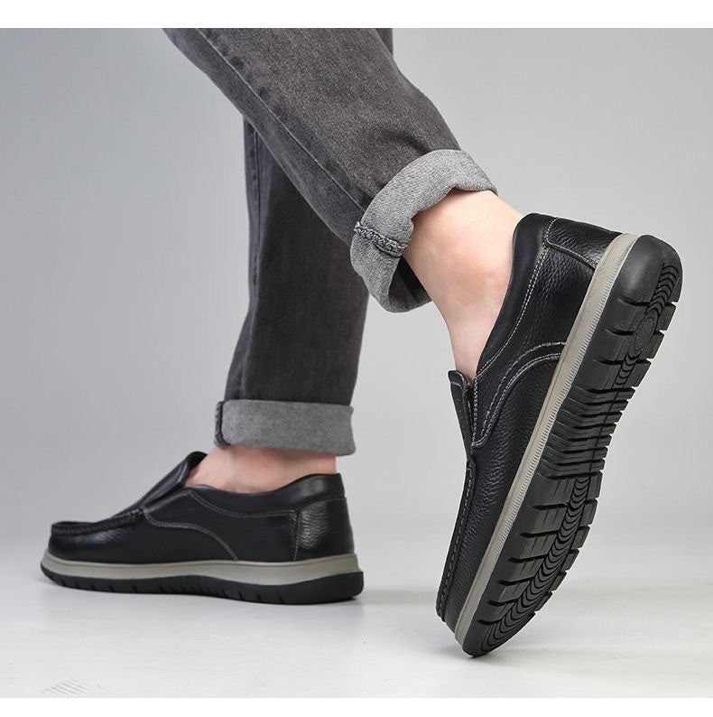 Chaussures en cuir léger étanches casual homme
