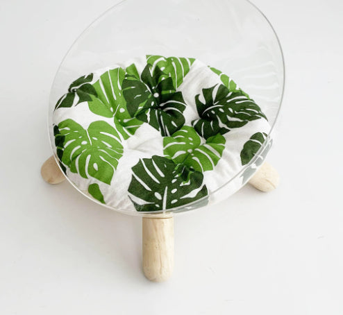 Moonlight Cat Bed Transparent Space Capsule Maison Grande Taille Épaisseur Chaud Mat Canapé