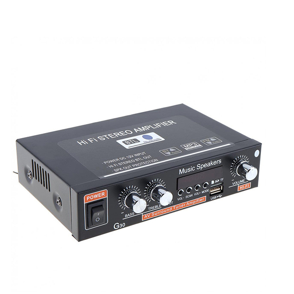 Amplificateur d'alimentation numérique petit véhicule avec amplificateur d'alimentation mini voiture G30 Bluetooth