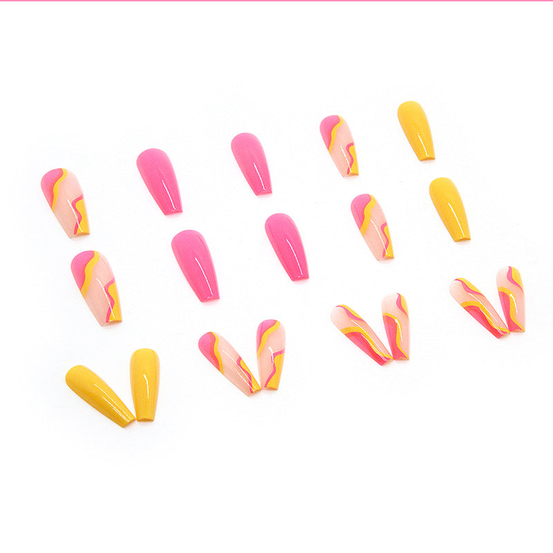 Pointe à ongles Rose jaune Rouge 24 pièces en boîte