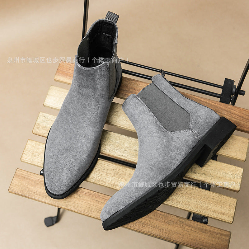 Chaussures décontractées formelles de plus grande taille Chaussures en cuir haut de gamme Boo de cheville de style européen et américain