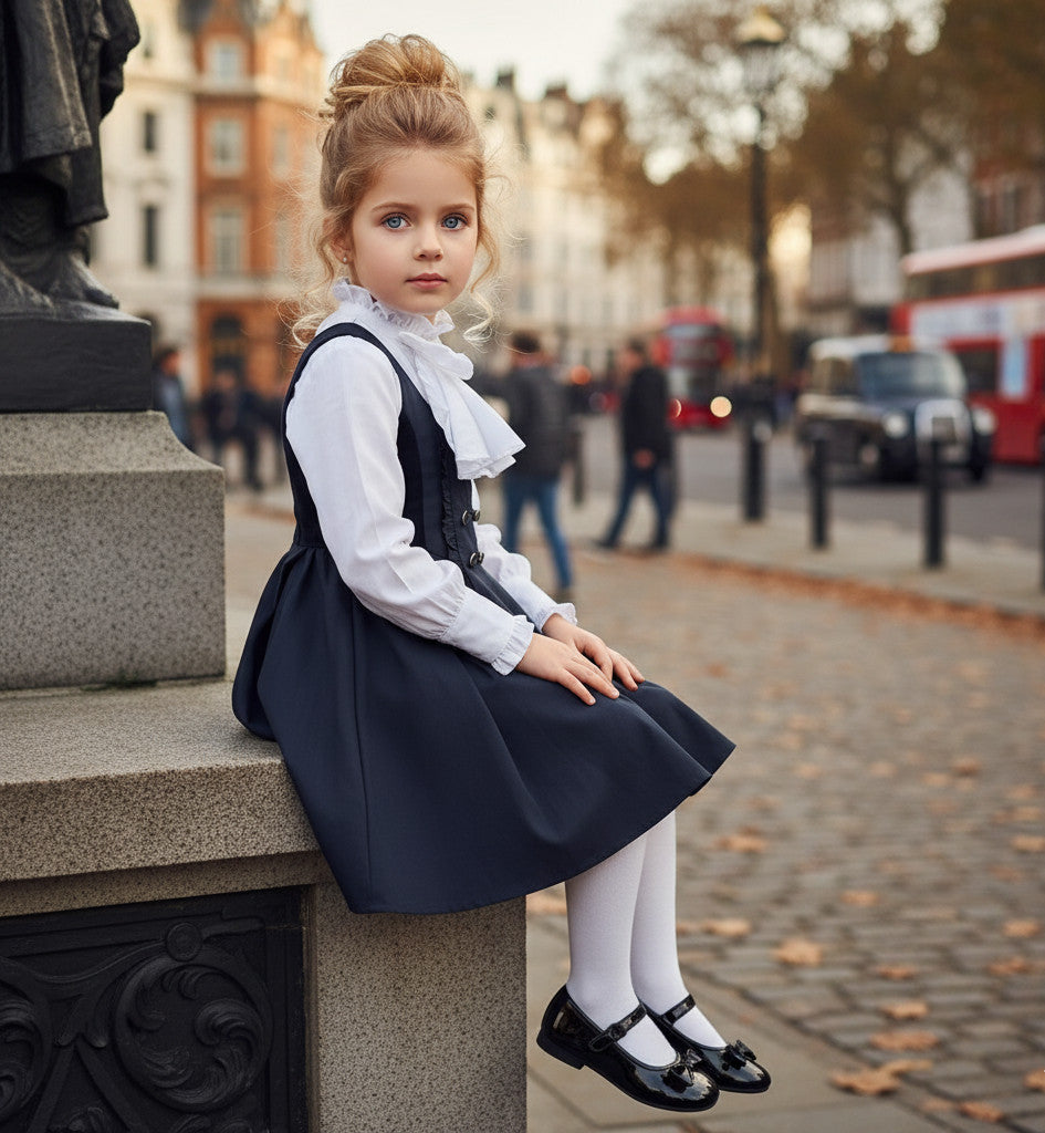 Filles Robe de fête noire Une ligne sans manches Enfants Robe de fleur de mariage fille 4-5Y