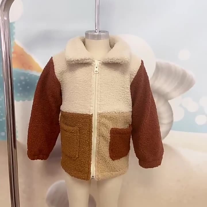 Zipper pour enfants Mignon polaire veste