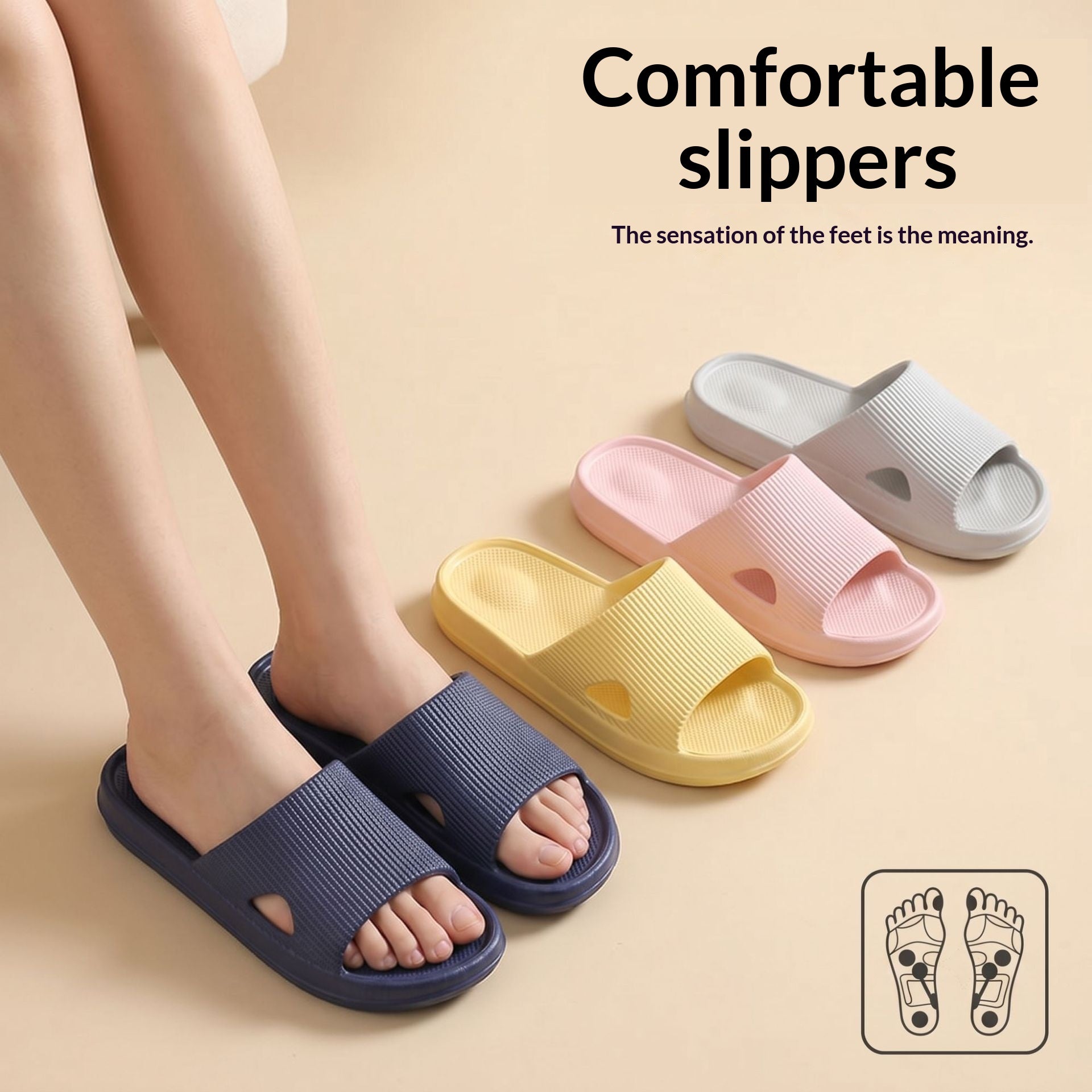 Squishy-feel Flip-flops pour l'été Unisexe