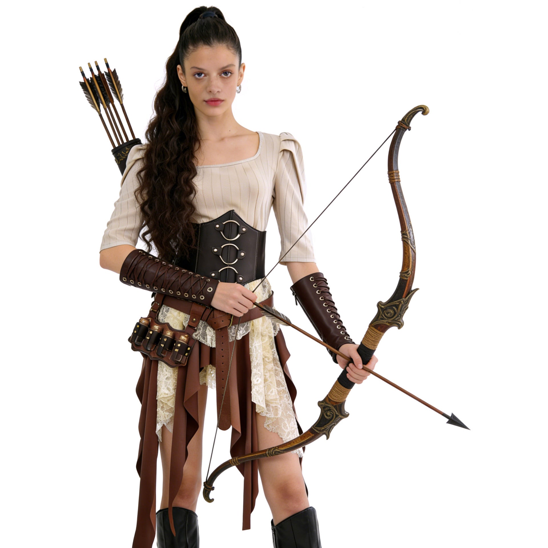 Costume d'Halloween rétro-médiéval
