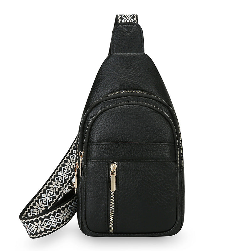 Sac à épaule en cuir souple PU multicouche de grande capacité
