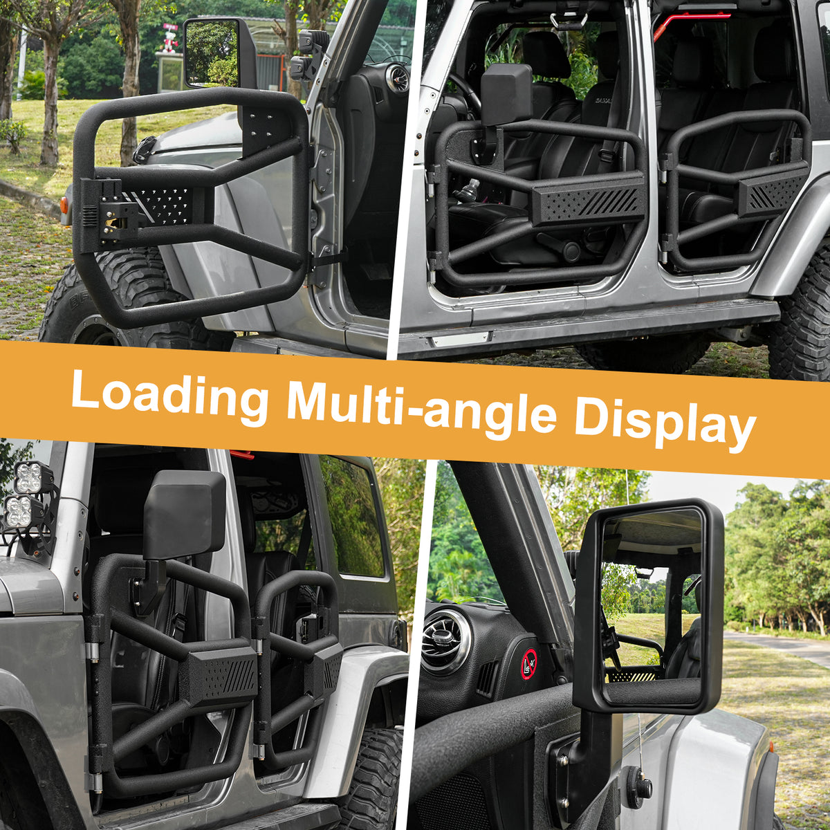Portes tubulaires avec miroir pour 2007-2017 Porte Wrangler JK 4