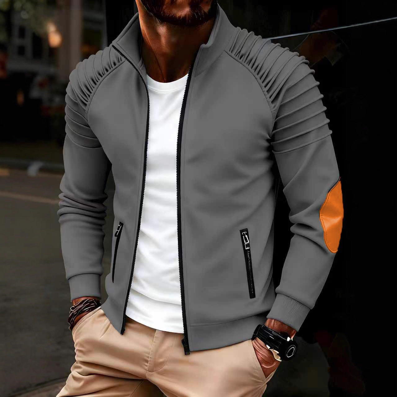 Stand-collar coupe-vent Homme Mode Veste Casual