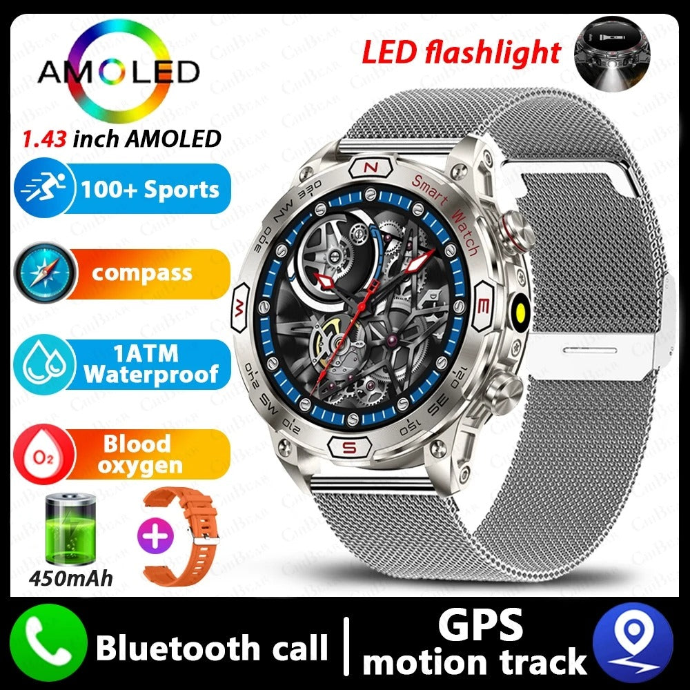 Smart Watch écran HD AMLOED Bluetooth appelant Sports Watch