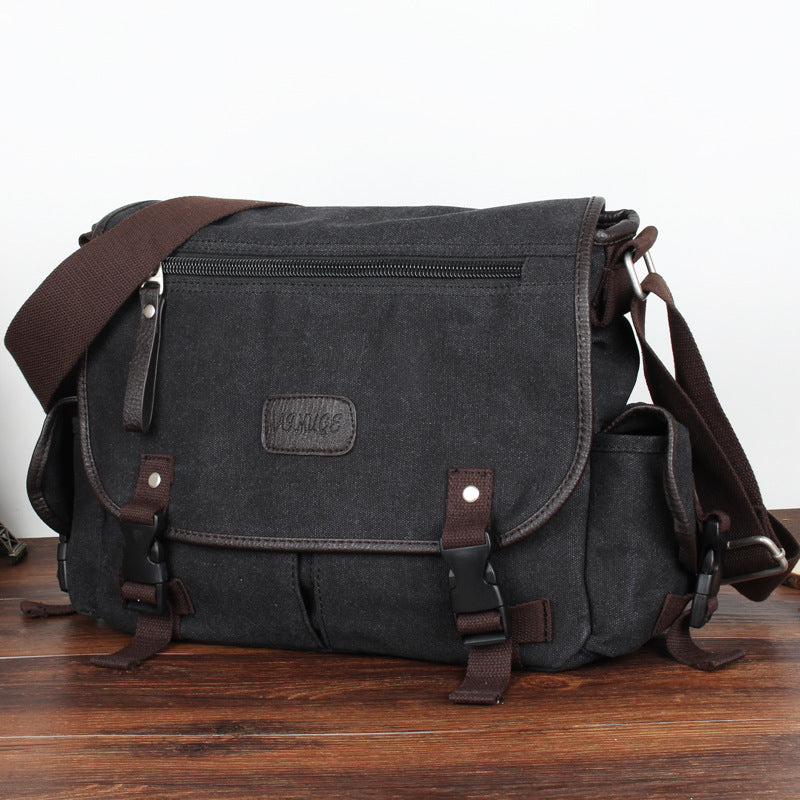 Toile Homme Postman Crossbody Sac à dos