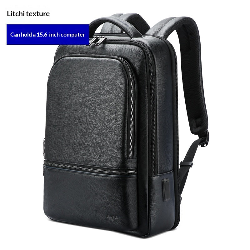 Sac à dos pour hommes en cuir tendance Business Commuter