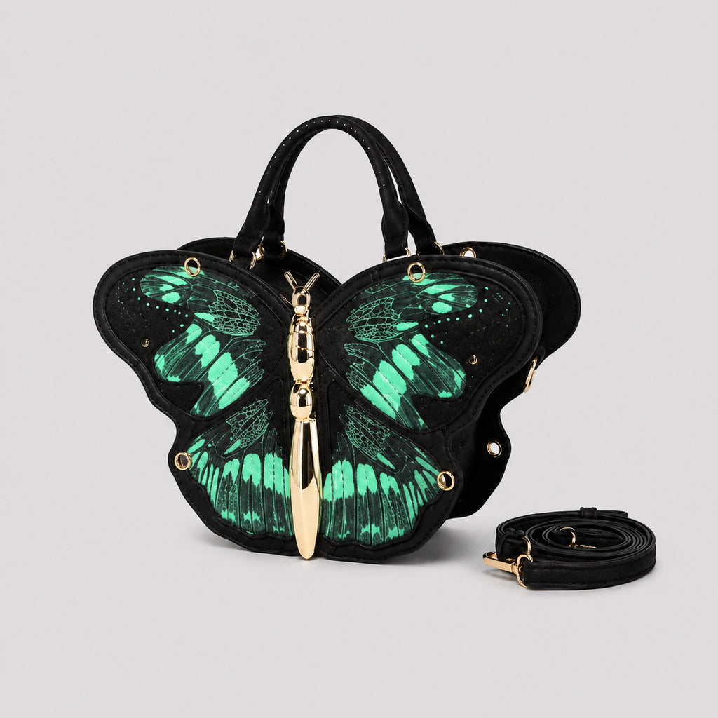Sac à main mode en forme de papillon de style punk en trois dimensions
