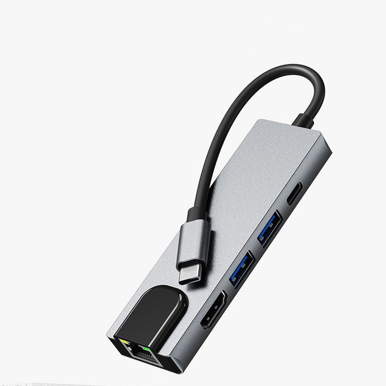 5-en-1 Type-c vers HDMI Carte réseau USB Expansion Dock