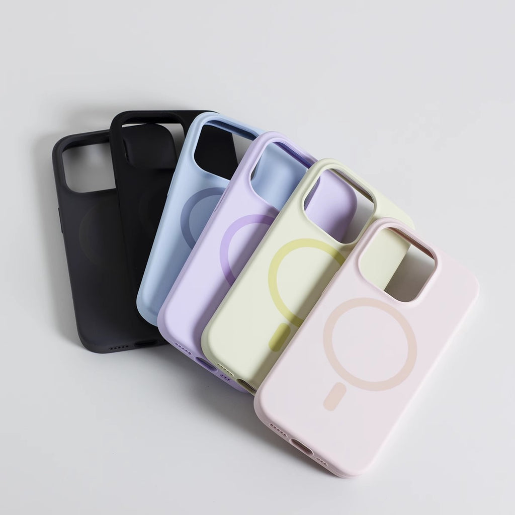 Cas de téléphone à charge magnétique liquide tout compris IPh