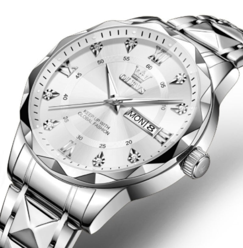 OLEVS Men's Business Luminous Waterproof Quartz Watch