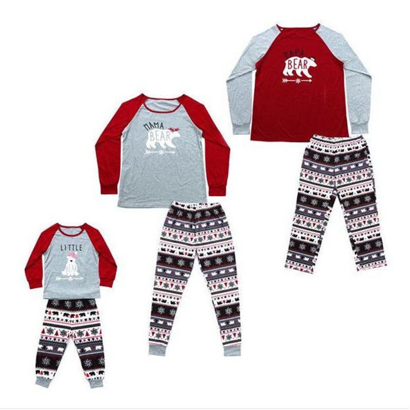 Famille Red Cartoon Coton Costume Parent-enfant