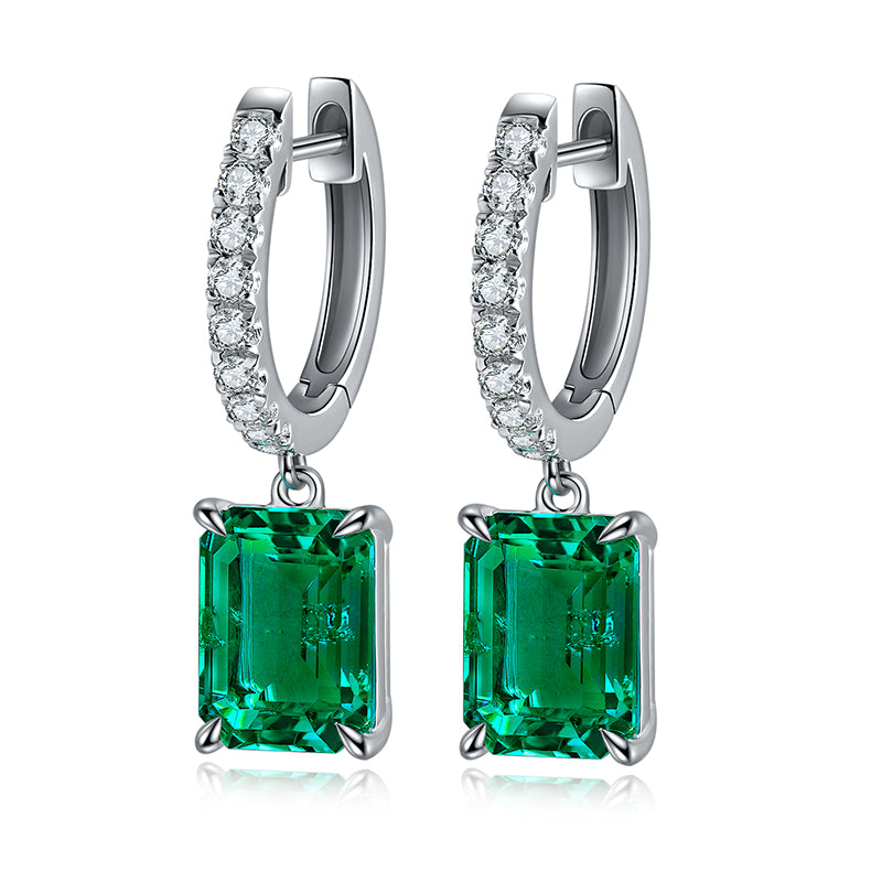 S925 Boucles d'oreilles en argent 2,7g créées en laboratoire