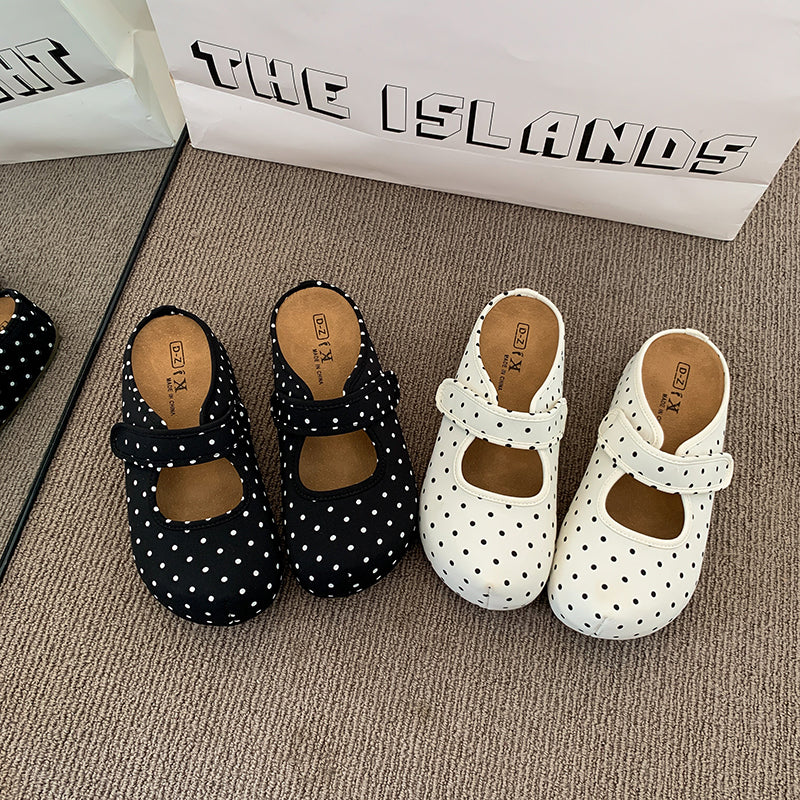 Vintage Polka Dot Platform Mary Jane Chaussures Pour Femmes