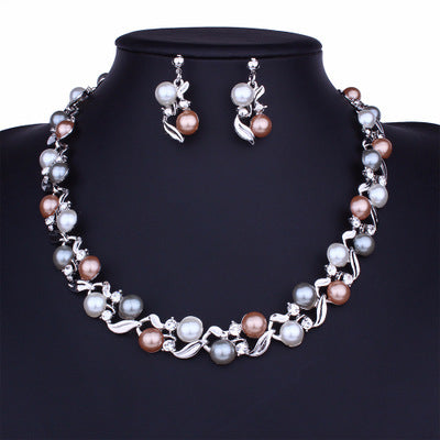 Collier et boucles d'oreilles Ensemble de bijoux Lady Temperament Ensemble