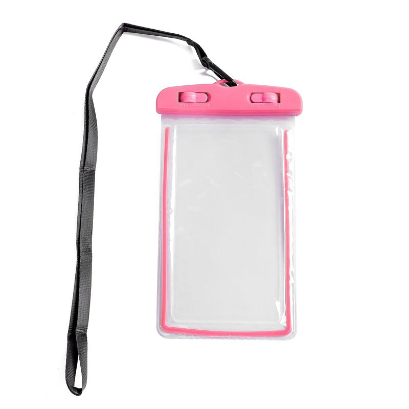 Sac de téléphone portable lumineux scellé plage transparente Couverture imperméable