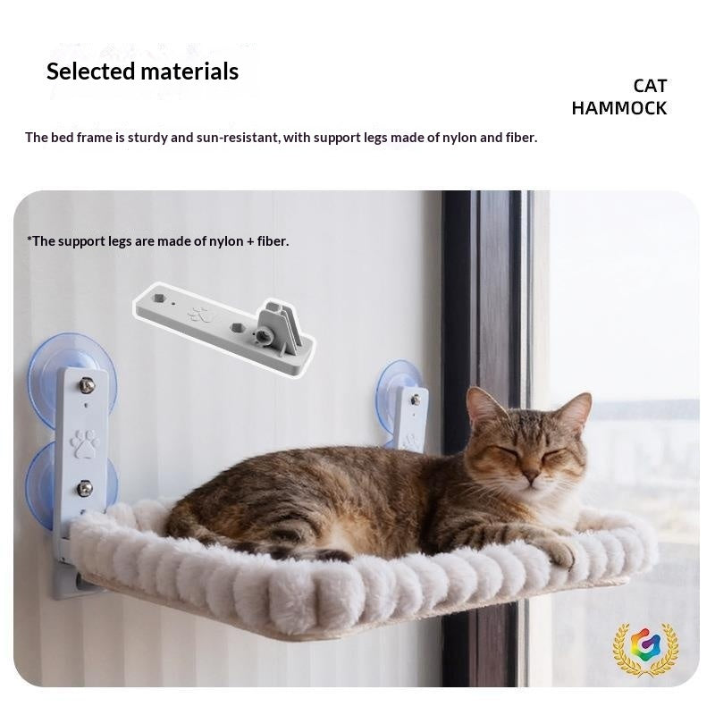 Pliant Balcon Cat Hammock Suction-Cup Mont Cat Hanging Window Hammock