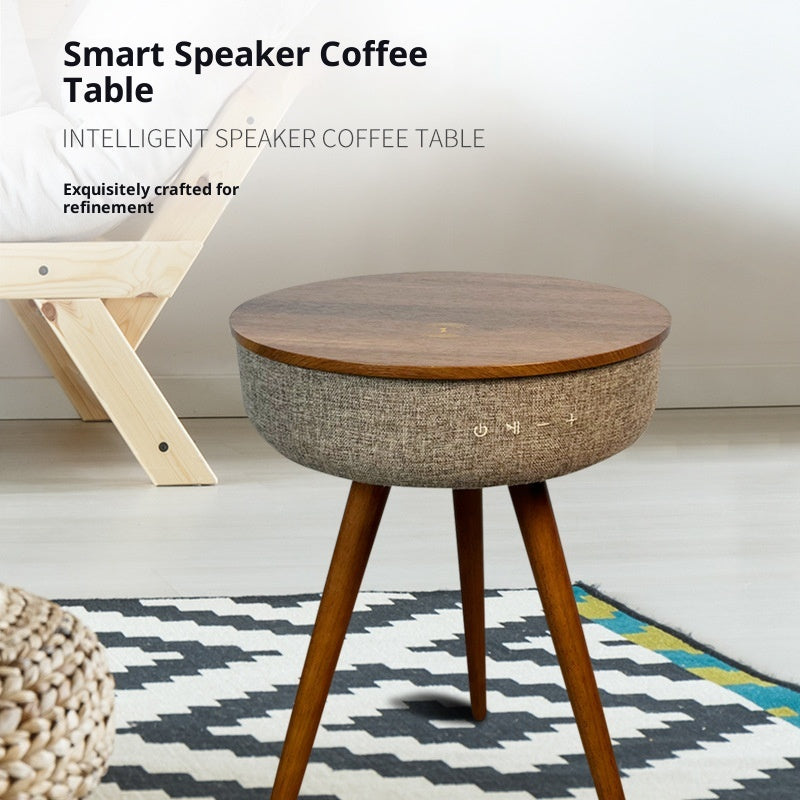 Table de coin côté léger Smart Table Bluetooth rechargeable Haut-parleur intégré Export Fils