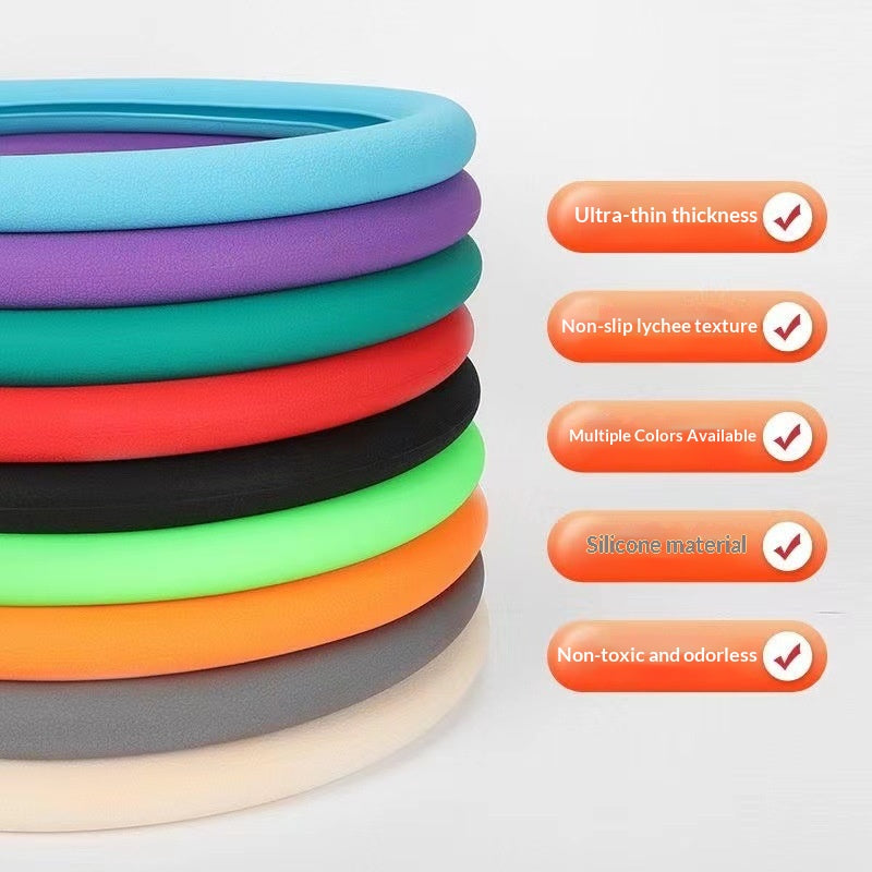 Couverture de volant de voiture en cuir souple silicone antidérapante tout-saison