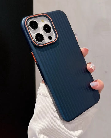 Corrugated Matte Electroplating Téléphone portable Shell Grosted Hard Shell