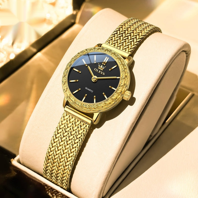 Vintage Fashion Square Quartz Montre avec Strass