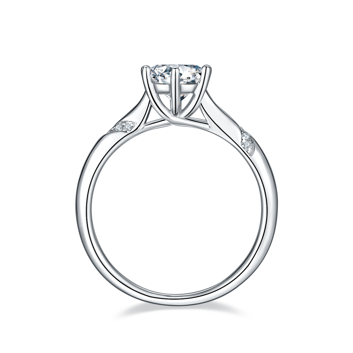 S925 Argent Sterling 1ct Moissanite bague de fiançailles