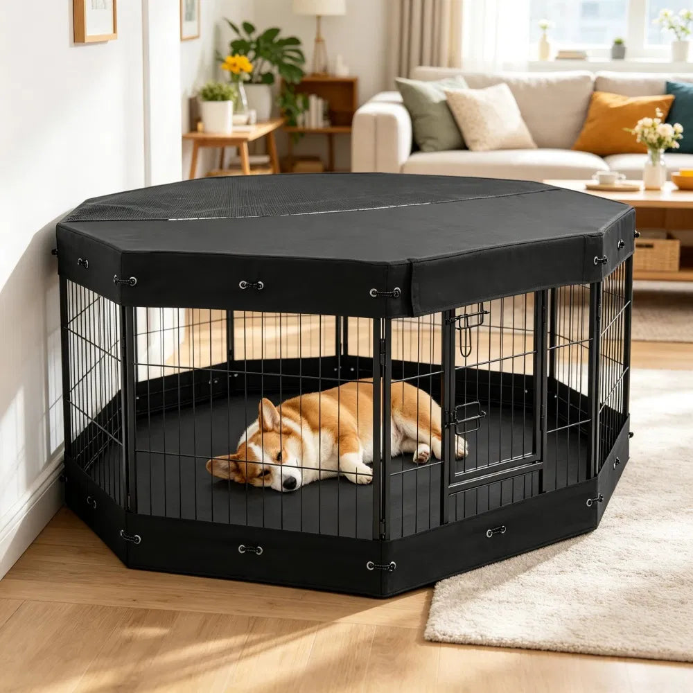 Maison de chien avec espace-sauvetage pour l'extérieur